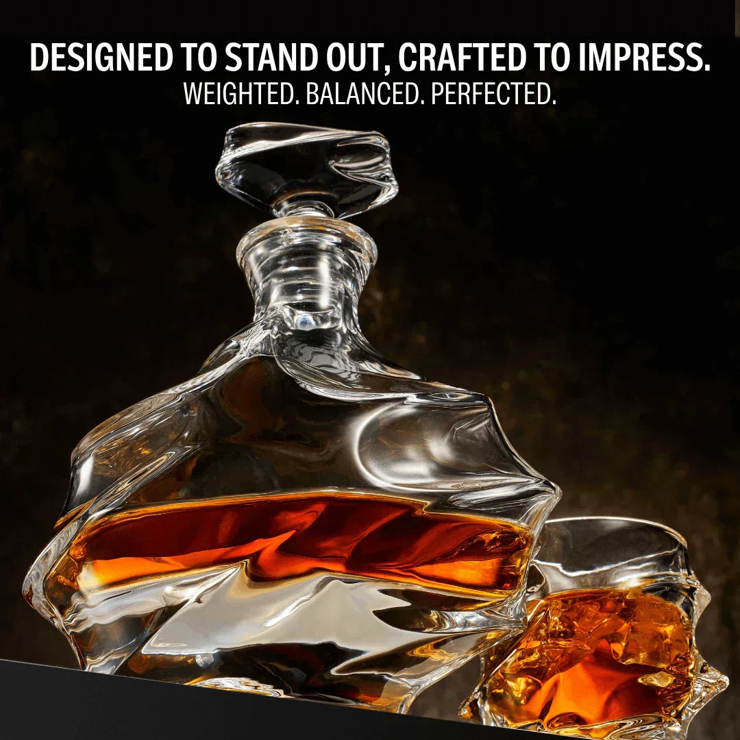Coffret Verres et Carafe Storm en Cristal Japonais